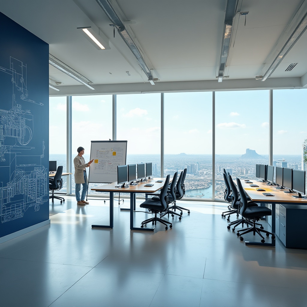 Calvexora's educational workspace in Concepción with modern digital learning setup